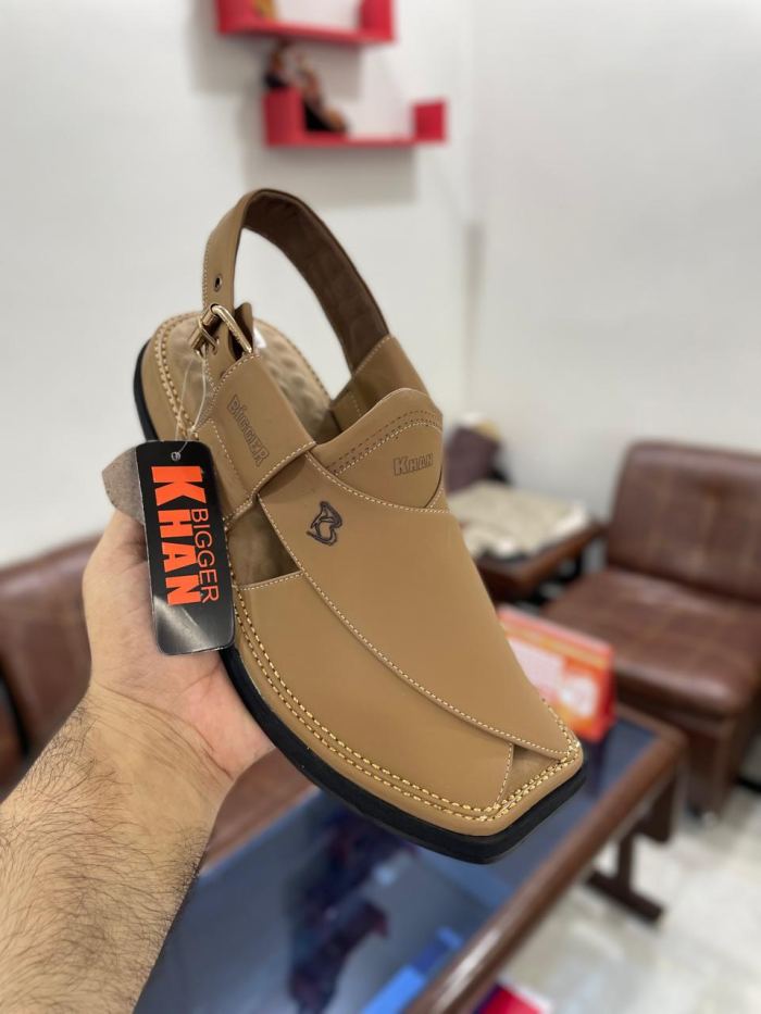 Bigger Khan Classic Tan Peshawari Chappal - Footwear