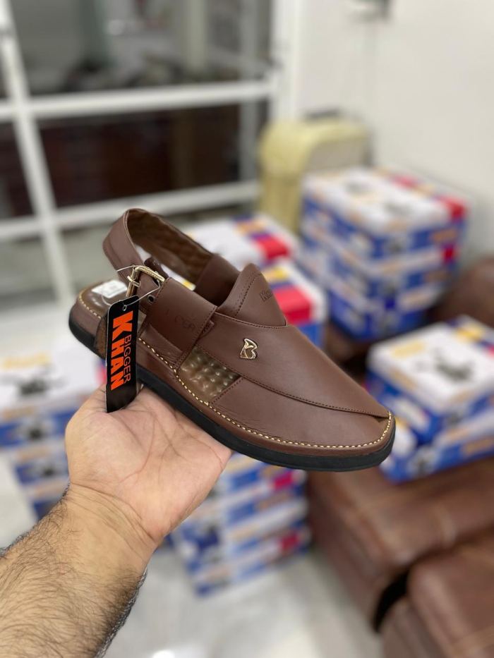 Bigger Khan Premium Brown Peshawari Chappal - Footwear
